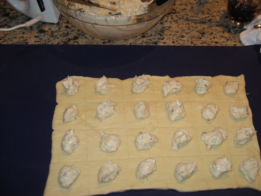  Testing different filling flavors while developing ravioli recipe.  January, 2011 