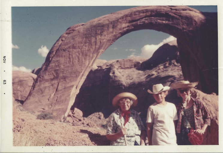  Grandma Appolonia (on left) on a white water rafting trip in the Grand Canyon, 1963, at age 68. 