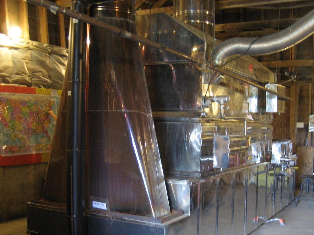  Check out this massive evaporator system in the sugarhouse! 
