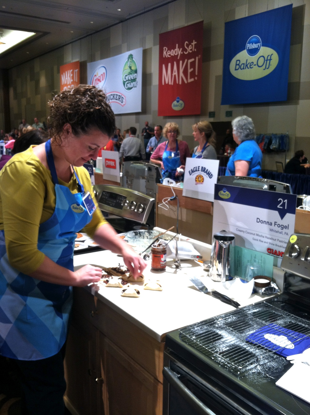  Here is Donna Fogel of Whitehall, PA working on her Creamy Coconut Mocha Hazlenut Pastries!  Looks great Donna! 