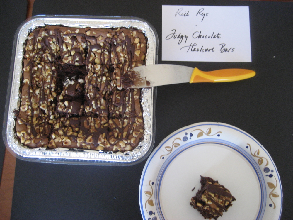  Rich Rys, Senior Editor, made Julie Pando's   Fudgy Chocolate Hazlenut Bars  .  These were a moist, fudgy, chocolate lover's dream! 