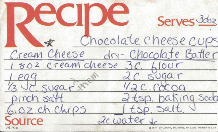  Original Recipe Card in my handwriting ( : 