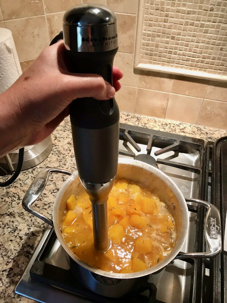 How to Use an Immersion Blender to Puree Soup