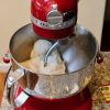 Pizza Dough in KitchenAid Pro600 Stand Mixer in Empire Red