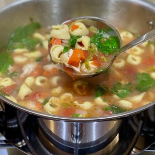Italian Chicken Tortellini Soup | epicuricloud (Tina Verrelli)