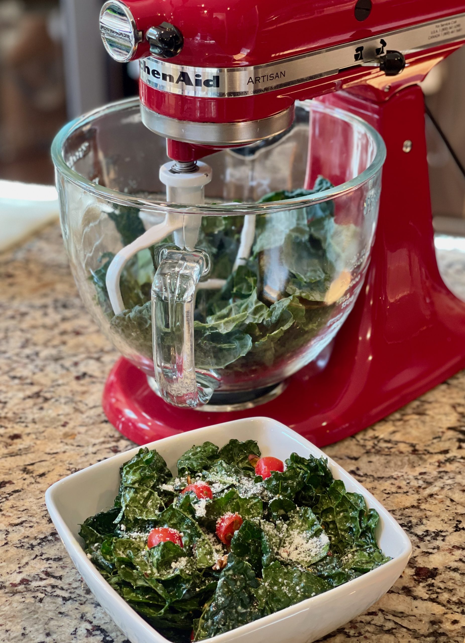 Stand Mixer Massaged Kale Salad