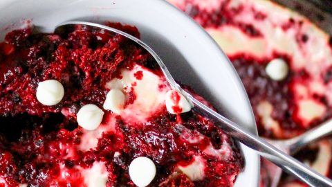 Red Velvet White Chocolate (Slow Cooker) Lava Cake